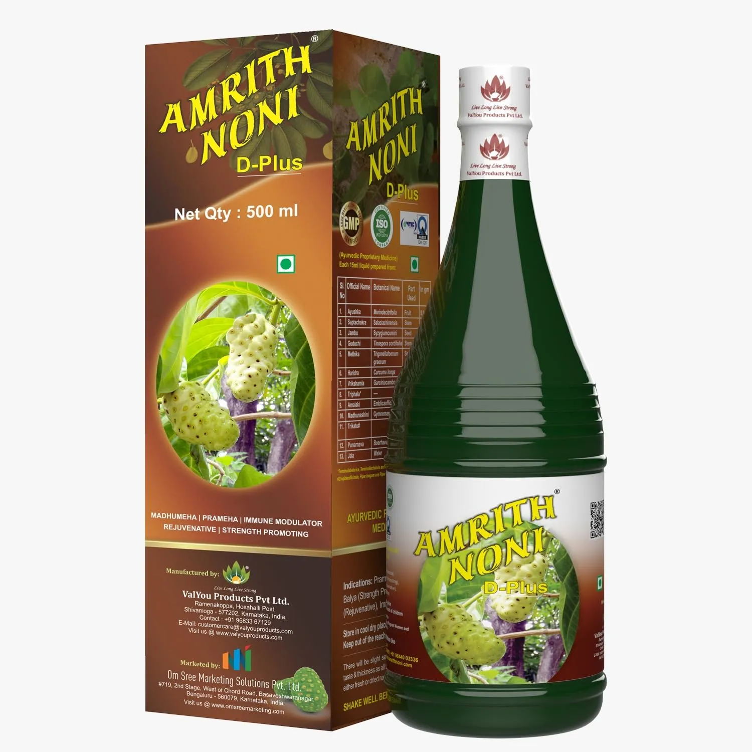 Amrith Noni D Plus Liquid 500 ml 1.webp